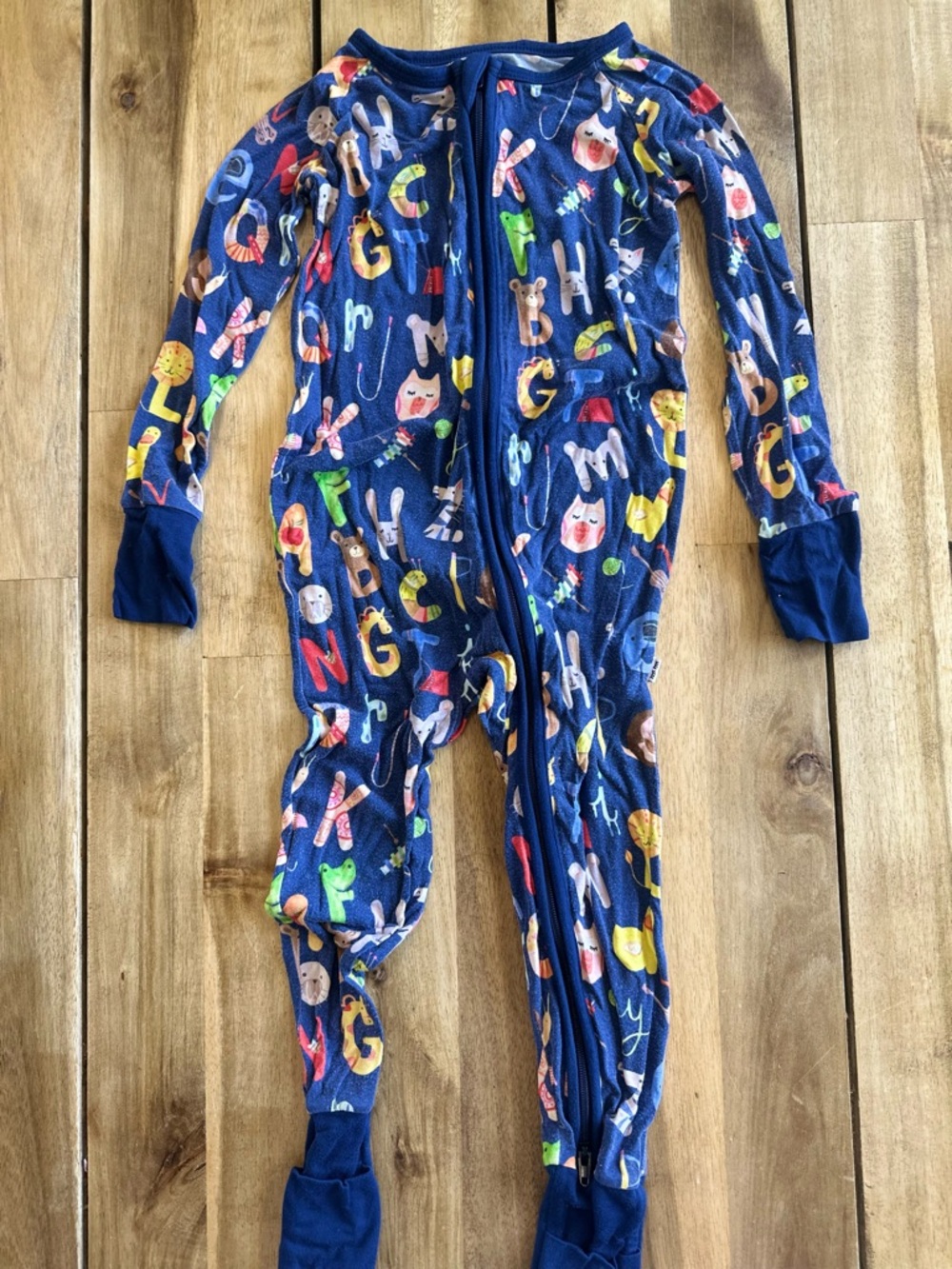 Little Sleepies Alphabet & Animal Print Footed One-Piece